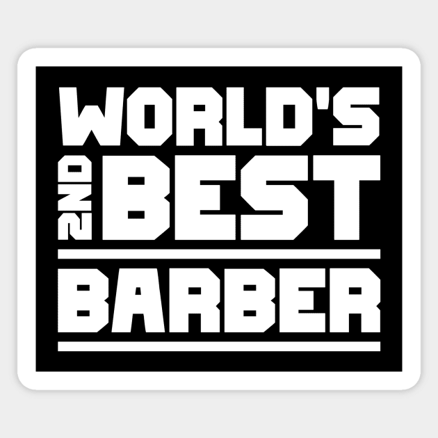2nd best barber Sticker by colorsplash